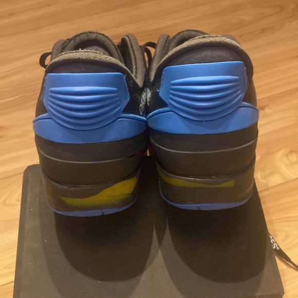 Jordan 2 Off-White Black blue low - Brand new - 10.5 - Picture 4 of 13